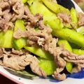 みぞぞ7's cooksnap of when they made 豚バラ肉ときゅうりの中華炒め！.
