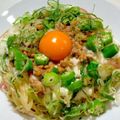 ♪ゆかたん♡'s cooksnap of when they made オクラと納豆のとろろパスタ.