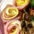 なみのゆくさき's cooksnap of when they made 簡単お弁当に花おかず♡ハムと卵の薔薇♬.