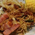 さぁ★たぁ★'s cooksnap of when they made 我が家のキノコとベーコンの醤油焼きそば.