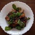 pinkとんちゃん's cooksnap of when they made ご飯に、お酒に、絶対合う茄子とピーマン.