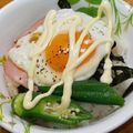 プルンバゴ's cooksnap of when they made 超簡単！ハムと卵のどんぶりご飯.