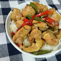 Rionaのおうち飯's cooksnap of when they made ご飯がススム鶏肉と玉ねぎの生姜焼き風.