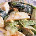 pe_summer☆'s cooksnap of when they made チンゲン菜とゆで卵のオイマヨサラダ.