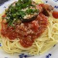 mk2s's cooksnap of when they made 茄子とトマト水煮缶で！夏野菜の冷製パスタ.