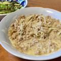 まなポコ's cooksnap of when they made 節約☆簡単もやしと挽き肉のオイマヨ炒め◎.