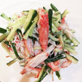 yuntaimama's cooksnap of when they made 材料2つ♪きゅうりとカニカマのマヨ和え.