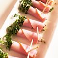 kinniko's cooksnap of when they made お弁当にハムのブロッコリースプラウト巻き.