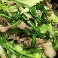 クックVAB60J☆'s cooksnap of when they made 豚肉とキャベツとニラの中華炒め.