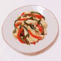まあまま☆0403's cooksnap of when they made 鶏ササミの青椒肉絲風.