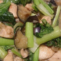 かめのたろう's cooksnap of when they made 茄子と鶏肉と小松菜の【味噌と醤油炒め】.