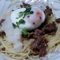 明日の葉's cooksnap of when they made 牛肉みぞれ冷製パスタ.