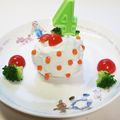 もりもり1187's cooksnap of when they made 【簡単♡かわいい】水玉のミニケーキ 犬用.