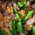 森家の晩御飯's cooksnap of when they made 三彩炒め★゜・絹さや･鶏･たまご・゜★.