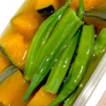 むつさら's cooksnap of when they made 夏野菜♪オクラとかぼちゃの冷やし鉢.