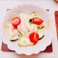 ♡ここはな♡'s cooksnap of when they made ズッキーニかにかまプチトマトのチーズ焼き.