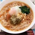 ★♡ゆき♡★'s cooksnap of when they made ごま油☆ぶっかけ素麺(揚げ玉＆梅＆昆布).