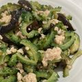 ゆみらんたん's cooksnap of when they made ナスとゴーヤーの鶏ひき味噌炒め.