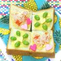 KotoLi☆'s cooksnap of when they made ♡枝豆とマヨコーンお花トースト♡.