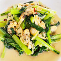 kinniko's cooksnap of when they made アサリと小松菜の中華風酒蒸し.