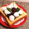 horseland's cooksnap of when they made あんこと生クリーム♡トースト.