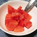 ごはん好きパンも好き's cooksnap of when they made 食べやすい♪すいかのキューブカット.