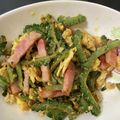 しほぽり's cooksnap of when they made ゴーヤとベーコンの卵炒め★柚子胡椒味.