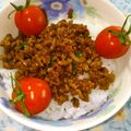 バウンド's cooksnap of when they made 簡単牛挽肉のそぼろ丼.
