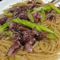 こよみさん's cooksnap of when they made ホタルイカとアスパラガスの和風パスタ.