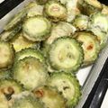 ひなまなここのはは's cooksnap of when they made ゴーヤの天ぷら 輪切deダイレクト！.