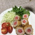 milky214's cooksnap of when they made 紅しょうがの肉巻きフライ.