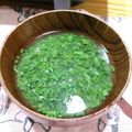 hafsia's cooksnap of when they made 滋養強壮！モロヘイヤの塩麹スープ.