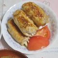 mmameco's cooksnap of when they made 焼肉のタレで♪大根の豚肉巻き.