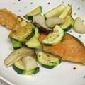 yummy?'s cooksnap of when they made カレー風味♪鮭と野菜のソテー☆.