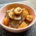 お料理ニャロメ's cooksnap of when they made こんにゃくとごぼう天の甘辛煮.