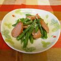 龍青空ママ's cooksnap of when they made インゲンとウィンナーガーリックチーズ炒め.