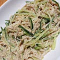 ナーちゃん's cooksnap of when they made きゅうりとエノキの胡麻マヨ和え.