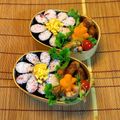 ♡Fuwari♡'s cooksnap of when they made お弁当に使える　超簡単花型飾りノリ巻.