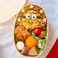 ooりずoo's cooksnap of when they made ミニオン♪そぼろ弁当♪キャラ弁.