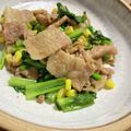 にゃん♪にゃん♪'s cooksnap of when they made ごはんがススム☆野沢菜と豚肉のごまソテー.