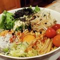 ダッフィーニーうに's cooksnap of when they made 丼で完結★レンジで混ぜそば風油うどん.