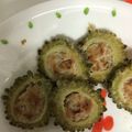 万年新人嫁's cooksnap of when they made 簡単でくせになる♪ゴーヤの肉詰め.