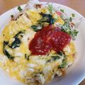 てん♬'s cooksnap of when they made 簡単！豆腐と卵のレンチンオムレツ.