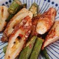 YUKIKOblue's cooksnap of when they made 竹輪とオクラのピリ辛マヨ炒め◎お弁当に♪.
