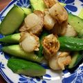 Tealoverin's cooksnap of when they made ベビーホタテときゅうりの炒め物.