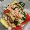 けんよこ's cooksnap of when they made きゅうりとトマトのナムル.