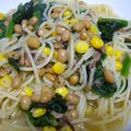 ぽぴぽぴ's cooksnap of when they made 菜の花と納豆のあっさり和風パスタ.