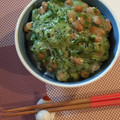 しーてっぷ's cooksnap of when they made ＊めかぶ　納豆　きゅうりの和え物＊.