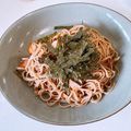 たまご555's cooksnap of when they made ペペロンチーノは冷凍そばが美味いし時短.
