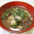 papepo☆'s cooksnap of when they made ナスとほうれん草のお味噌汁.